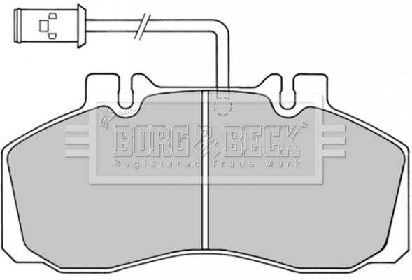 BORG & BECK Комплект тормозных колодок, дисковый тормоз BBP1362